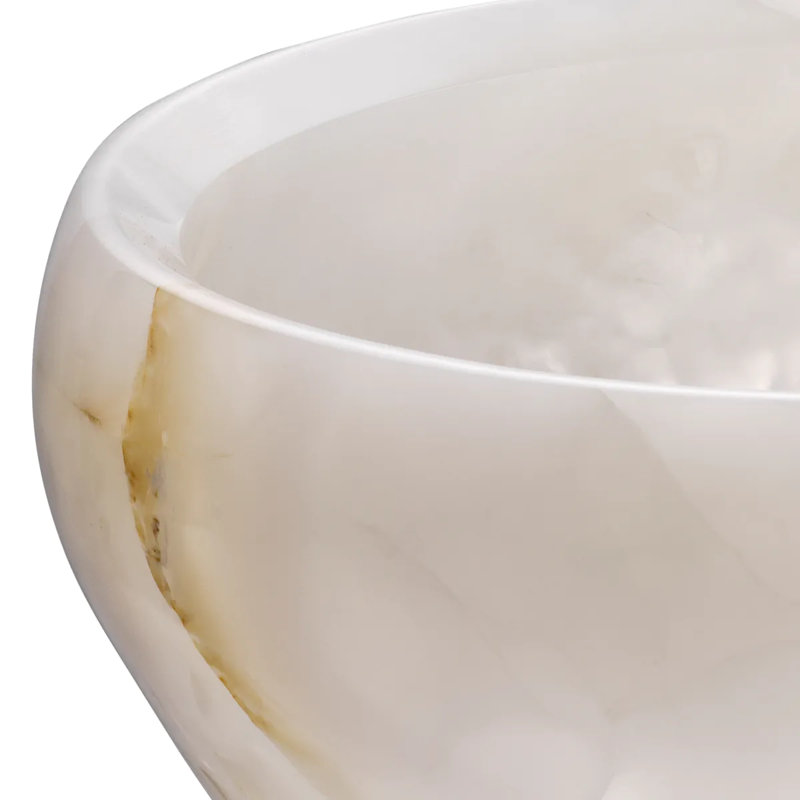 Met X Eichholtz Handmade Onyx Table Vase, 7.28" H x 10.63" W x 10.63" D