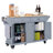 Kitchen Island With Rubber Wood Countertop-474447928