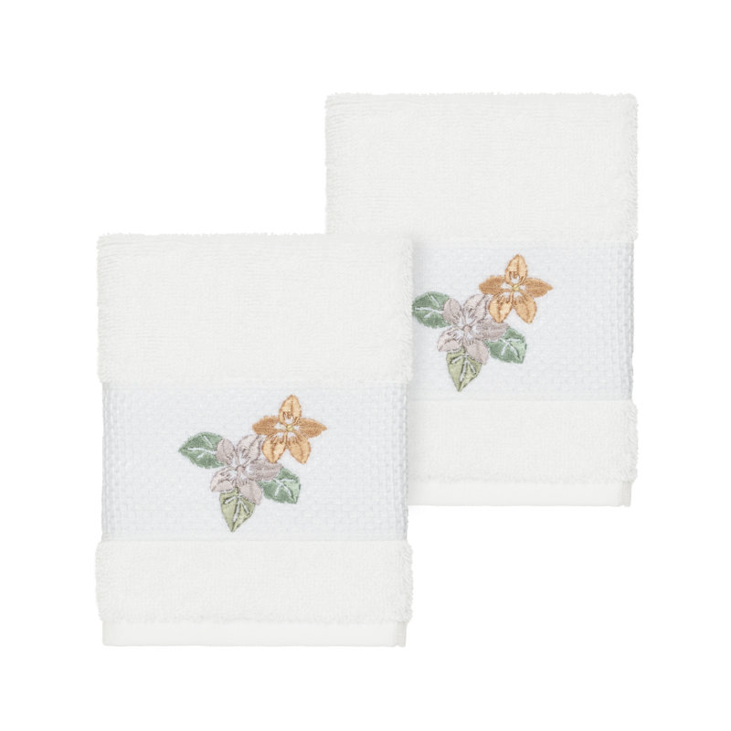 Débarbouillette en coton Caroline Caroline, Blanc