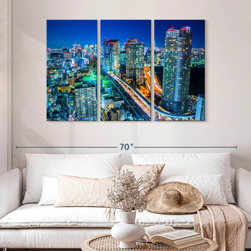Sireci Bustling Tokyo, 32" H x 50" W