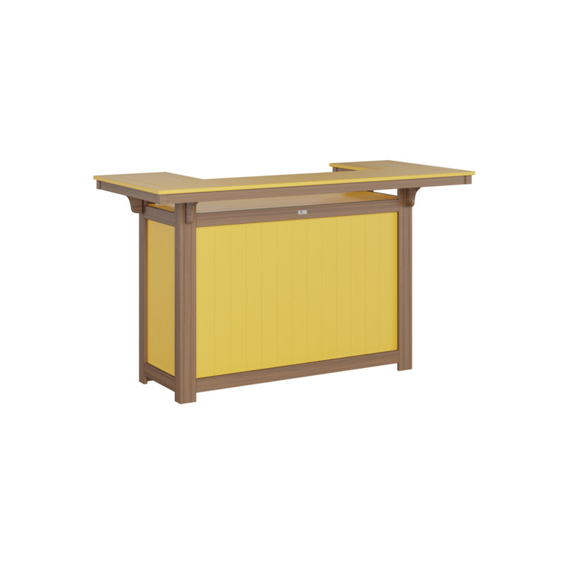 Berlin Gardens Outdoor Island, Antique Mahogany, Sunburst Yellow