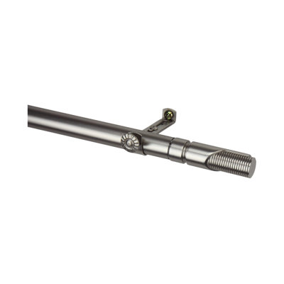 Balzer Steel Rod/Resin Finials Adjustable 0.81'' Single Curtain Rod