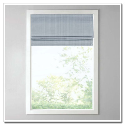 Basketweave Room Darkening Cordless Roman Shade