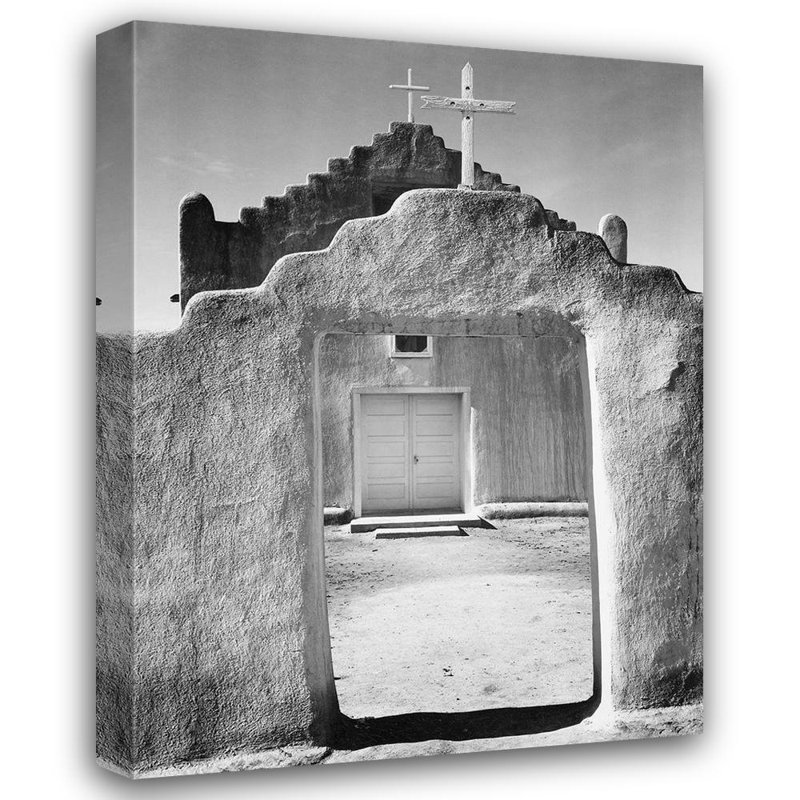 Ansel Adams Front view of entrance, Church, Taos Pueblo National Historic Landmark, New Mexico, 1942 460968, 47'' H x 36'' W