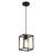 Matte Black Mini Bubble Glass Pendant Light for Kitchen Island 1-Light Industrial Seeded Cylinder Glass Hanging Lighting