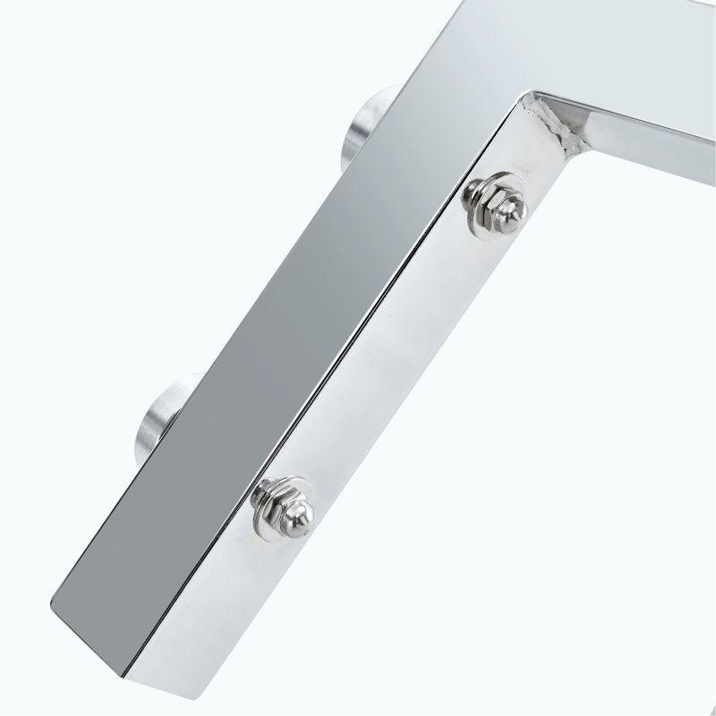 Table de salle à manger Modern, Argent argent, H 29,5 po x l 47,3 po x P 47,3 po