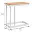 Table de bout en bois massif naturel et aluminium 26 po