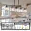 5-Light Glass Crystal Kitchen Island Pendant-412112075