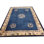 Antique Hand Knotted Pile Wool Blue 1900s Rectangle Rug