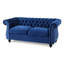 Velours bleu marine foncé pour un style de salon élégant avec des coussins moelleux