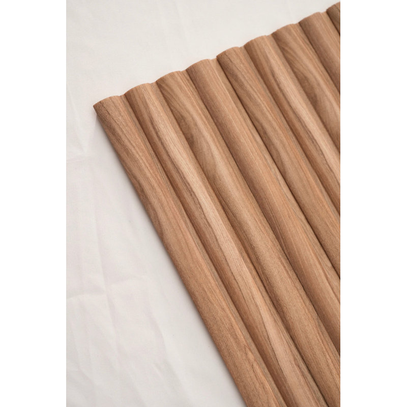 Slat Wall Panel Fluted - Moisture-proof, 96" H x 5" W, Washed Oak