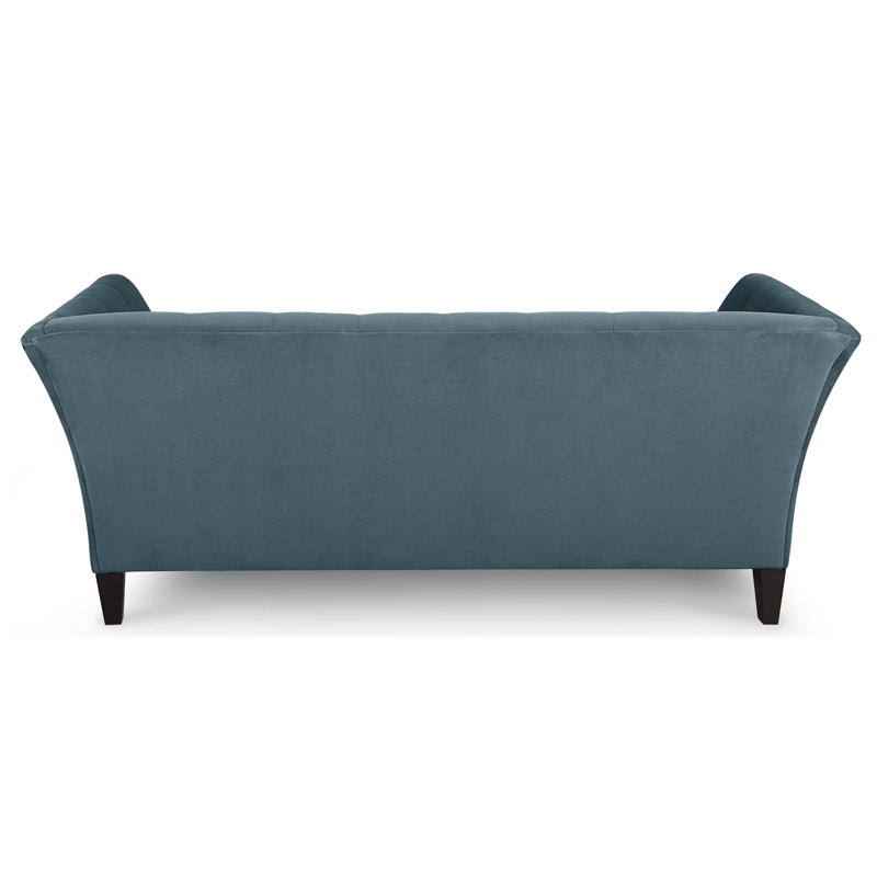 Carruth Upholstered 91'' Sofa, Bella Peacock Performance Velvet