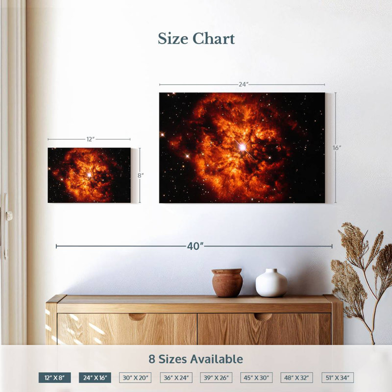 Oberle Wolf Rayet Star, 16" H x 24" W