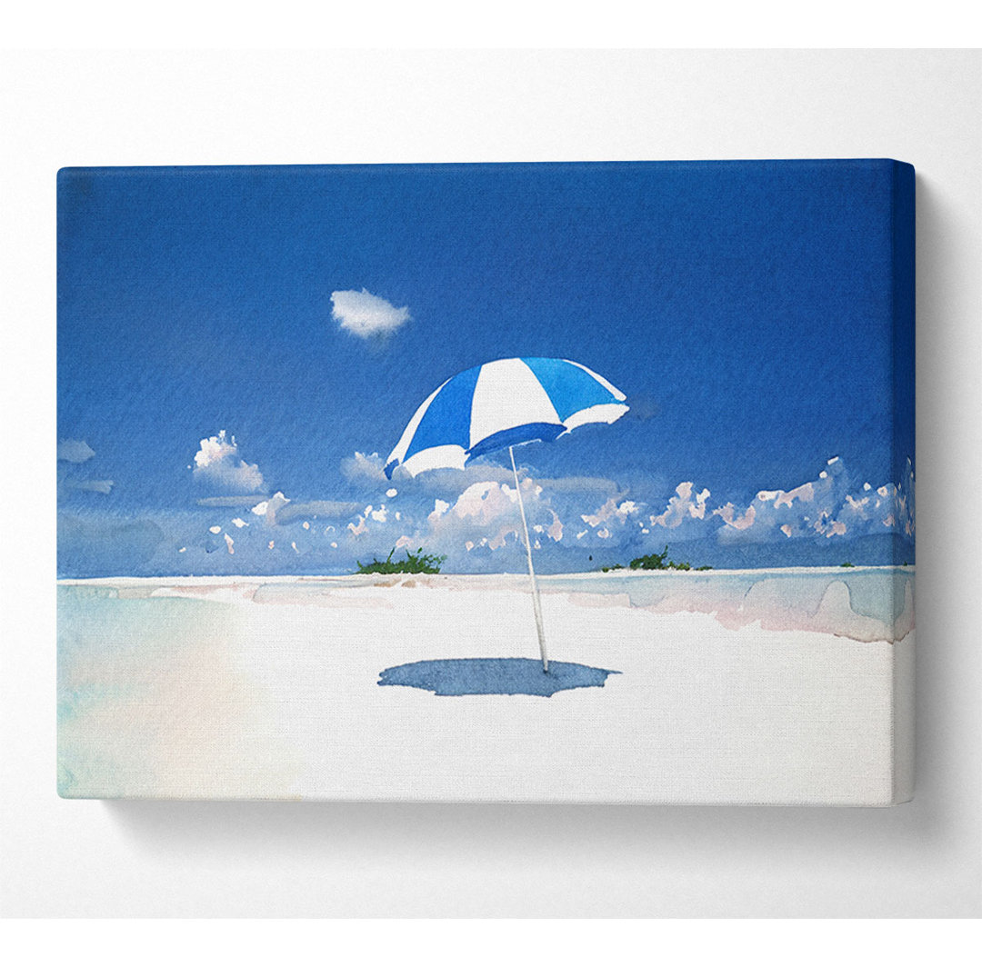 Strand und Meer von Hawaii - Aquarell auf Leinwand