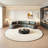 Curved semi-circle brown corner sofa-103977934