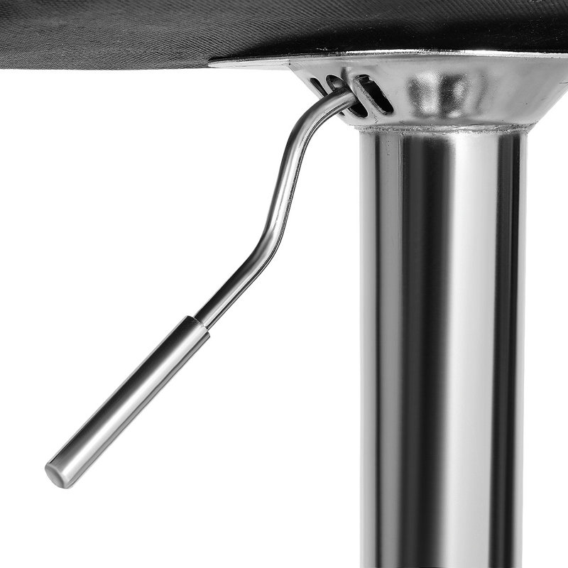 Martel Swivel Adjustable Height PU Leather Bar Stool with Backrest, Pink, 4