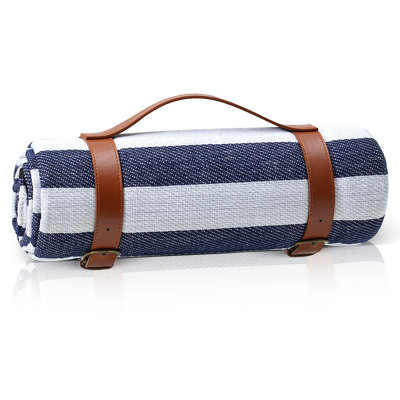  TRIXES XL Striped Picnic Blanket - Waterproof & Sand Proof - Perfect for Picnics & Camping