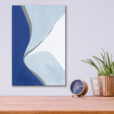 «Retro Abstract 3 Blue» par Danhui Nai, art mural en verre acrylique