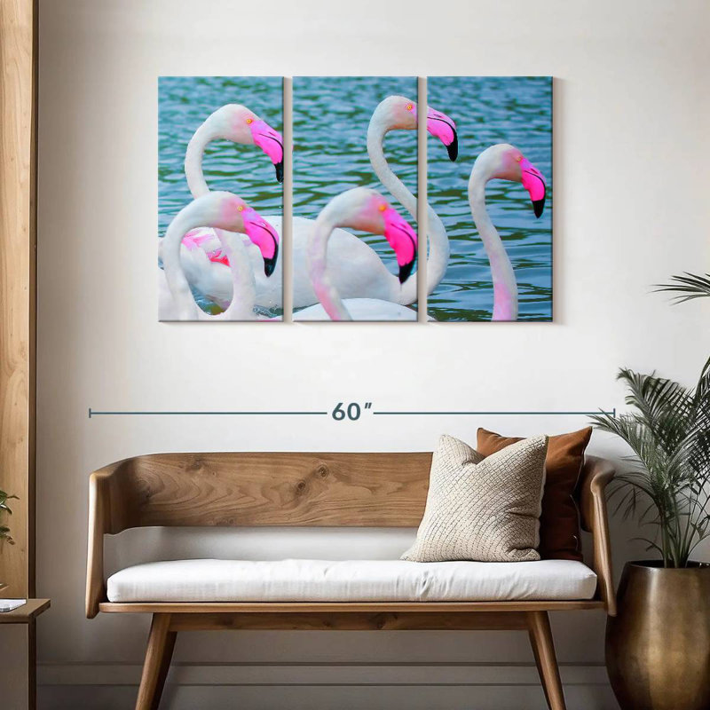 Flamants roses Brampt, H 28 po x l 45 po