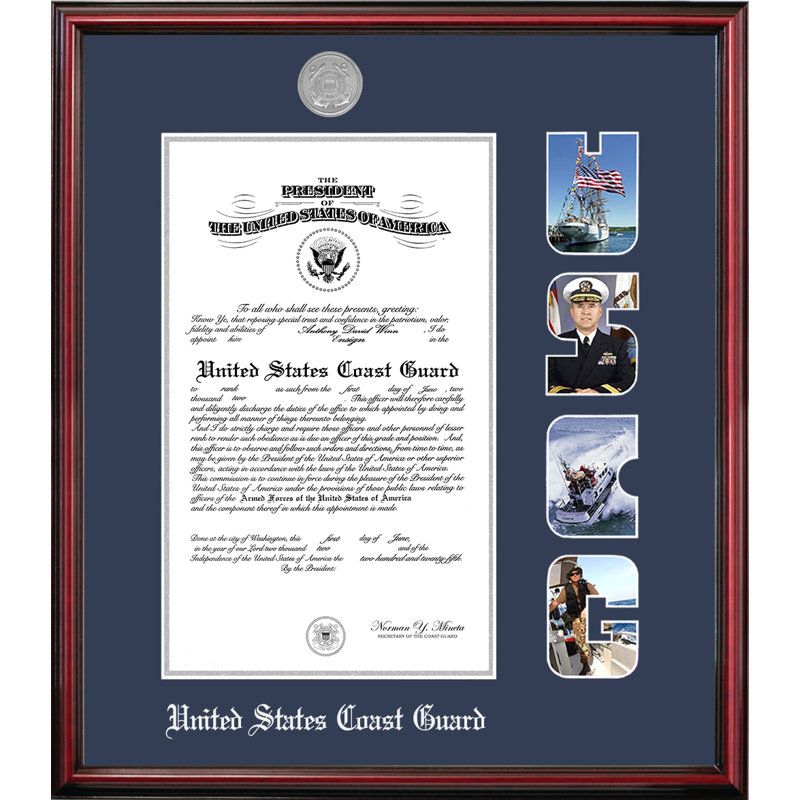 Cadre photo petit lit à certificat coast guard, 8 po x 10 po
