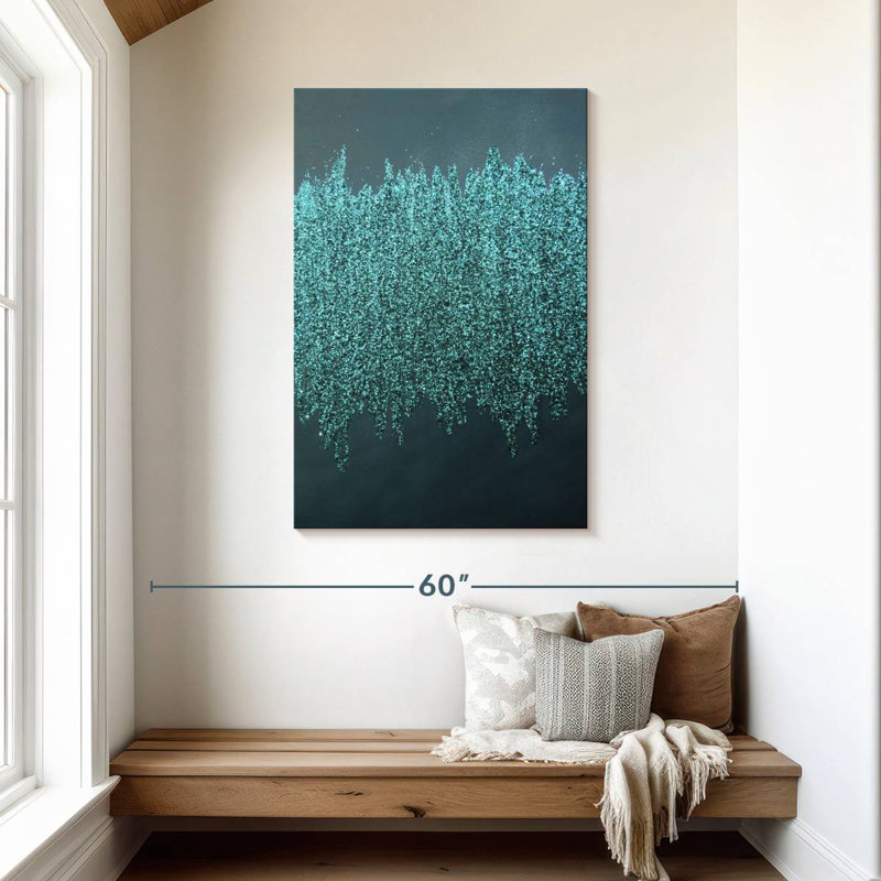 Avery Turquoise Shimmer, 45" H x 30" W
