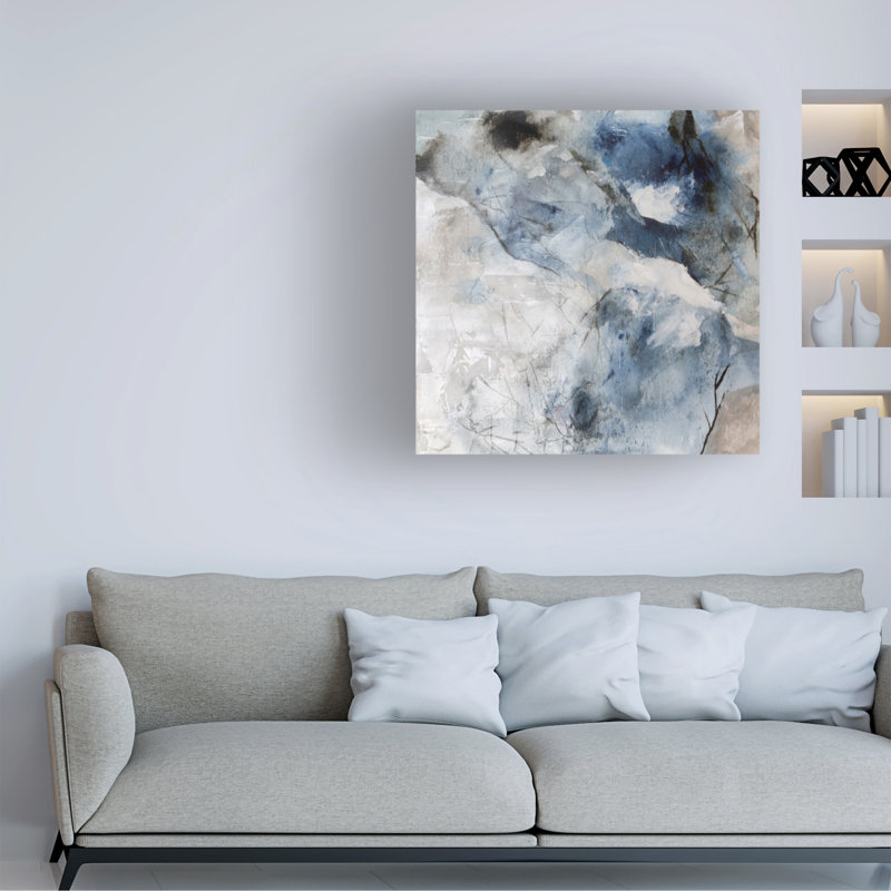 Art mural sur toile tendue - Melissa Wang «Fragments Of A Distant Tide II» pour décoration de salon, de chambre à coucher ou de bureau - 18 x 18