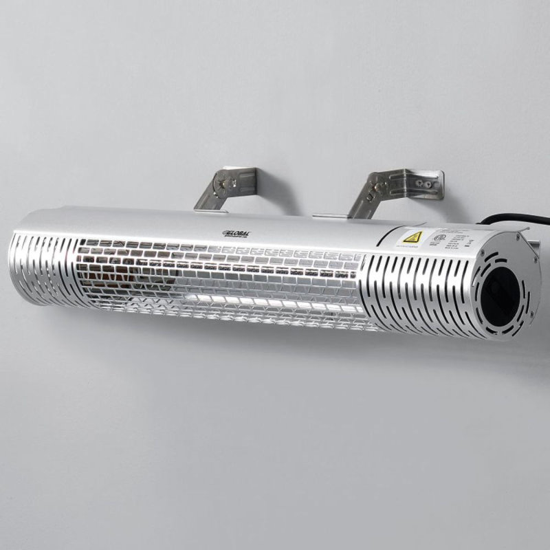 Stainless Steel 1500W Outdoor Infrared Patio Heater with Remote