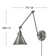 Arti 7.75-in Swing Arm Extendable Single Light Plug-In Sconce with On/Off Switch