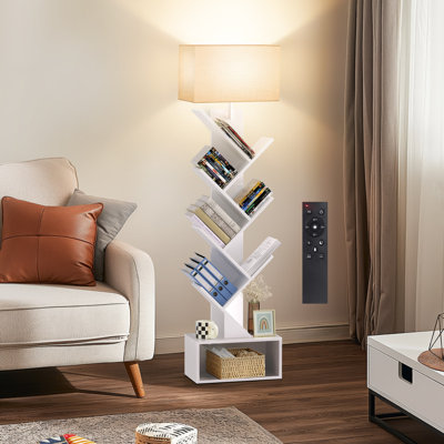Sindel 6-Tier Tree Bookshelf With Lighting and Remote Control