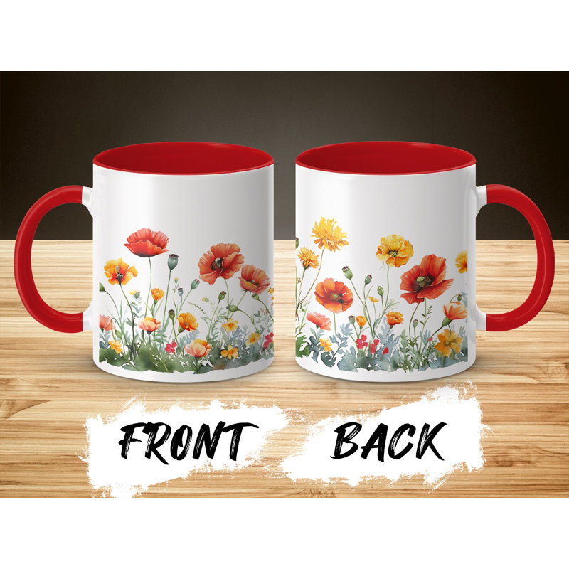 Ceramic Coffee Mug, Red