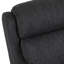 Fauteuil club moderne gris anthracite avec revêtement fin et siège stable avec dossier en cascade