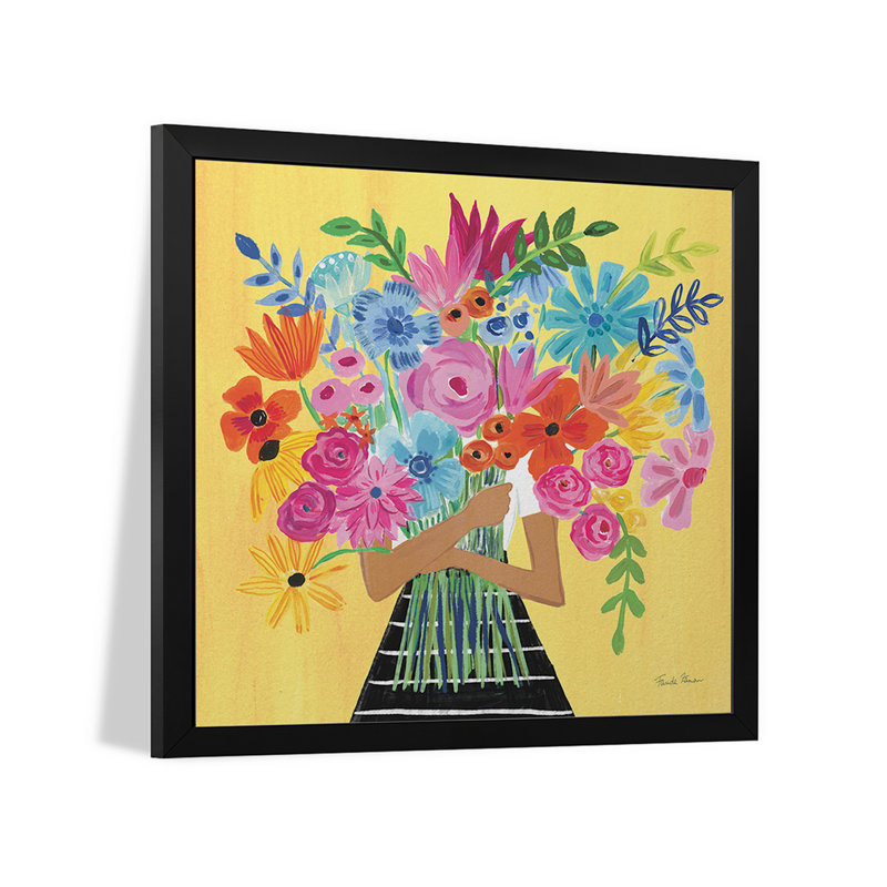 «A Bunch Of Flowers III», reproduction d'art mural - affiche de galerie, H 16 po x l 16 po
