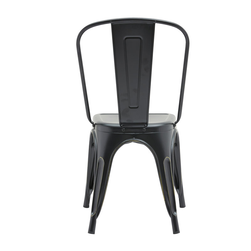 Melien 17.5'' H Stacking Side Chair, Black