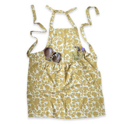 Organic Cotton Harvest Apron - Block Printed Yan