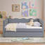 Lit de jour avec lit gigogne, canapé-lit simple, aucun sommier nécessaire, port USB, forme de vague adorable, tissu en lin-1988595953-1996222711