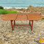Afrin Oval Eucalyptus Solid Wood Extendable Outdoor with Umbrella Hole Dining Table - 170 cm W 110 cm D