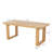 63"W Rectangular Solid Wood Dining Table Kitchen Table Seats 4-6 with U-Shaped Legs
