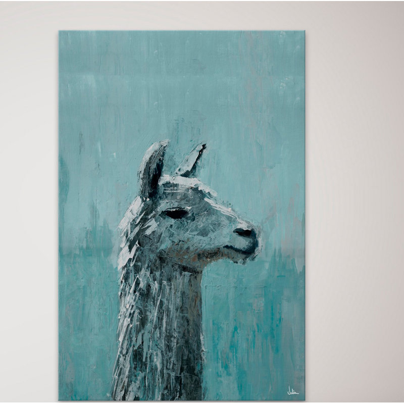 «Alama Lama Serieux», reproduction sur toile tendue Alima, H 60 po x l 40po x P 1,5 po