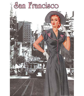 « san francisco marching commode ii », affiche rétro