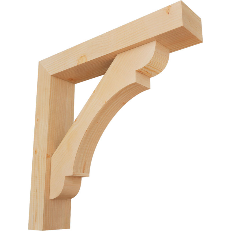 Olympic Block Offset Brace Bracket, 28 x 28, 5 1/2"W Douglas Fir (Smooth)