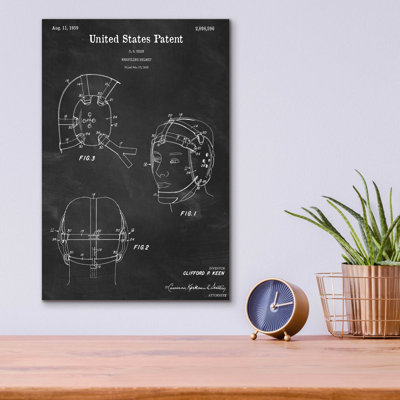 «Wrestling Headgear Blueprint Vernis», impression sans cadre