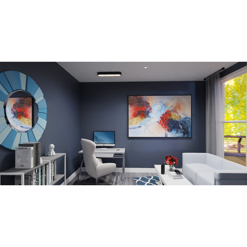Juniper Acrylic LED Flush Mount, Matte Black