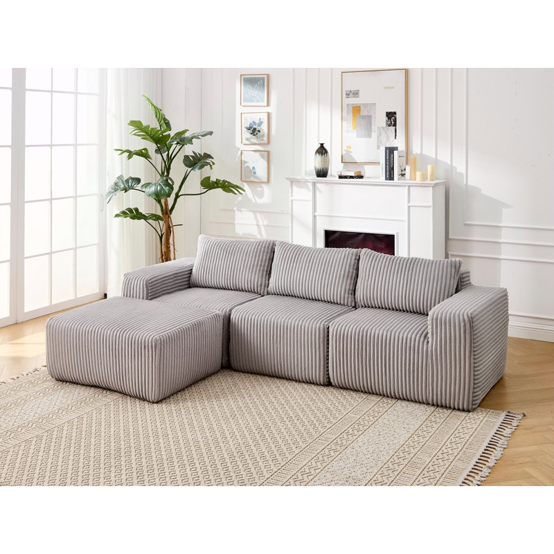 Canapé modulaire Modern, Tissu gris pâle