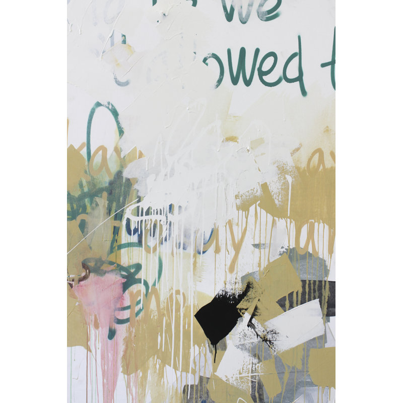 I'm Okay IV - Wrapped Canvas Painting, 122 cm H x 81 cm W, Black Floater Framed