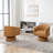 Faux Leather Swivel Barrel Chair-135525737-170896855