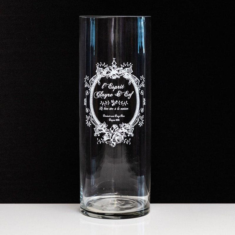 Makelah Glass Table Vase, 10.25" H x 3.75" W x 3.75" D