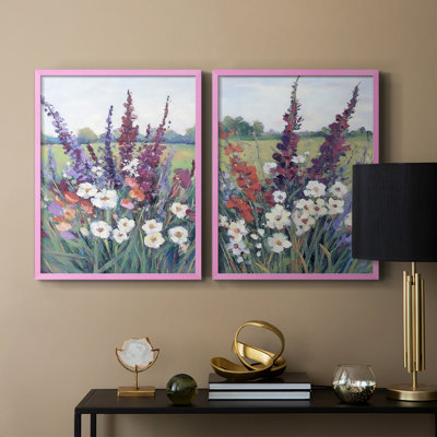 Série FLORAL DCxxxvi-Impression encadrée de qualité supérieure - prête à être accrochée - aucun clou requis - aucun clou requis