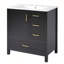 Élégant meuble-lavabo noir de 30 po avec lavabo, tiroirs à fermeture en douceur et plateau amovible pour plus de rangement et d'élégance-752168771-752168782