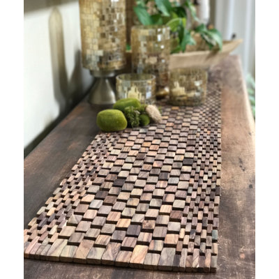 Chemin de table en teck recyclé Gupton
