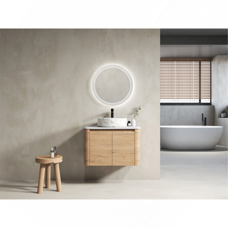 30"Wall-Mounted Bathroom Vanity With Ceramic